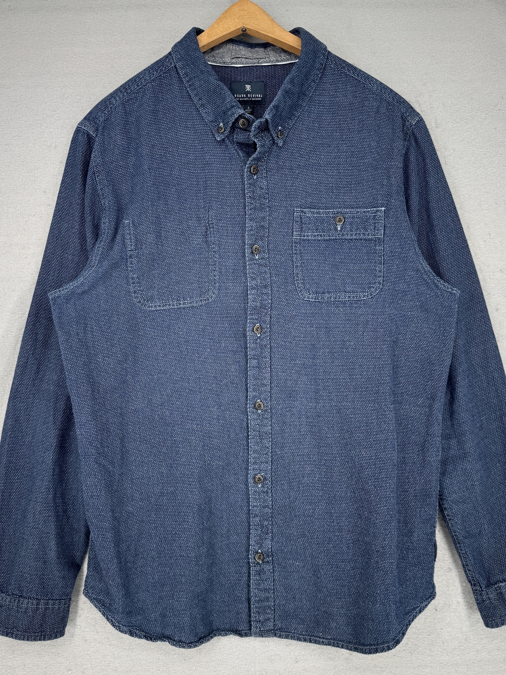 Roark Revival Indigo Chambray Button-Down Workshirt Ritual
